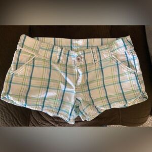 Vanity blue/green plaid shorts